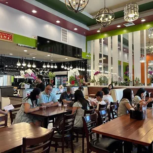 Inside the restaurant. Clean , high ceiling and spacious