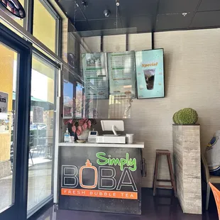 Boba shop inside the store