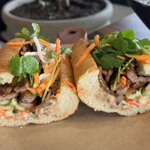 Grilled Pork Banh Mi Sandwich