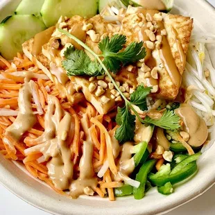 Saigon Peanut Rice Bowl with Tofu