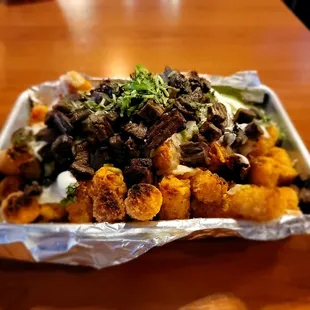 Carne Asada tots