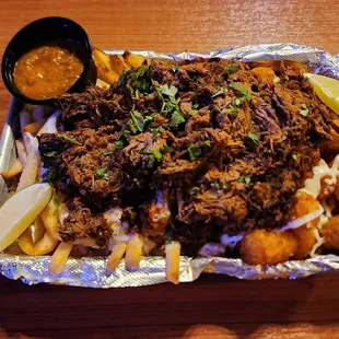 Birria fries and tots
