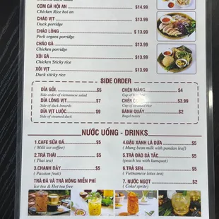 sushi and sashimi, menu