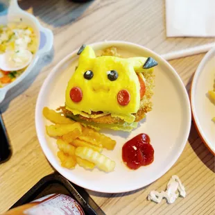 Pikachu Chicken Burger (1Pc) 1