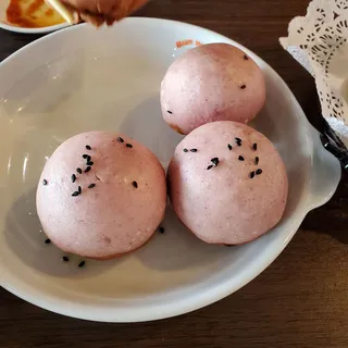 Purple Sweet Potato Cheese Pan Fried Buns