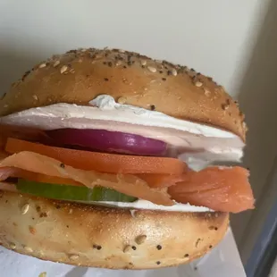 Lox Bagel on Sesame