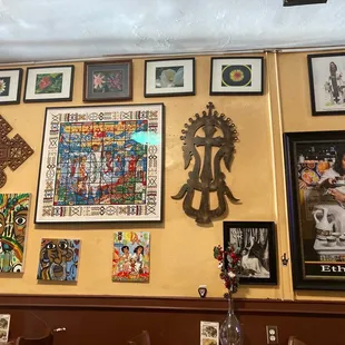 Art objects on the wall