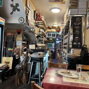 Cute market in front of the restaurant area.