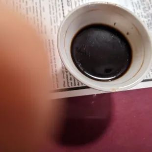 Coffee from an Ethiopian coffee ceremony. A gift to me from the owner Eob and a nice customer.