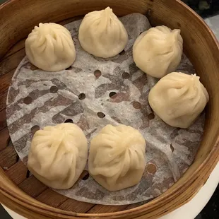 Couldn&apos;t snap a pic fast enough!  2 disappeared immediately down someone&apos;s gullet, lol!  Order of 8 Xiao Long Bao