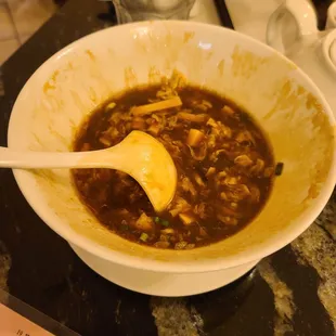 Sweet and Sour soup half devored