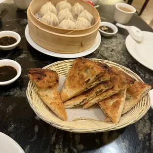 xlb and green onion pancake