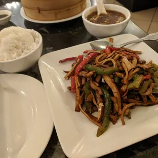 Bean Curd Slice Stir Fried with Pork