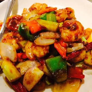 Kung Pao Shrimp Spicy