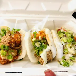 Spicy shrimp, pork belly and spicy chicken