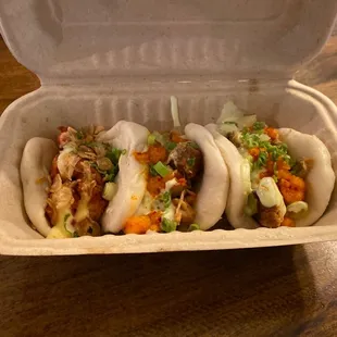 Pork belly and shrimp bao