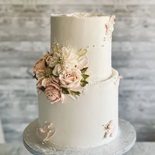 a white wedding cake
