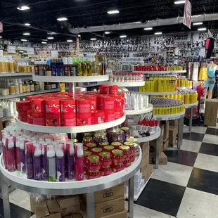 Hair products in the front