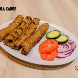 a plate of food on a wooden table