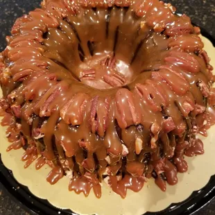 10inch Caramel Pecan turtle Bundt cake