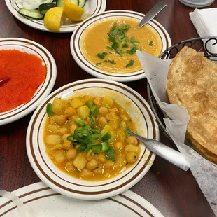 Halwa Poori Chana &amp; Dal Fry