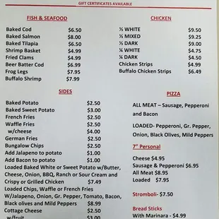 The new menu for 2017
