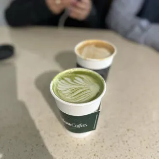 Bungalow matcha and rosemary oat latte