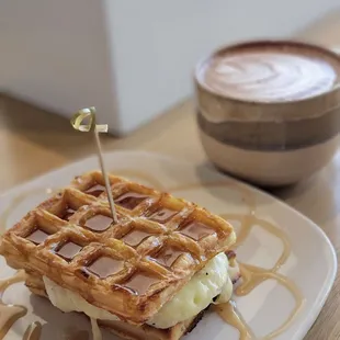 Waffle Sandi and Mocha