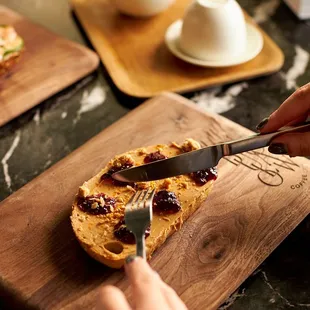 We have you covered with our Sunshine Peak Gourmet PB&amp;J!

Featuring peanut butter, huckleberry jam, honey granola, and orange zest.