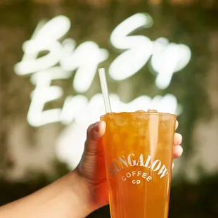 Chill with our Mango Love Not War Iced Tea and pair it with your favorite Bungalow snack!