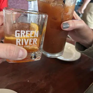 Smoked ol&apos; fashioned and a Bloody