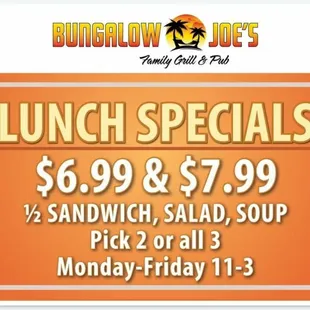Daily specials.
