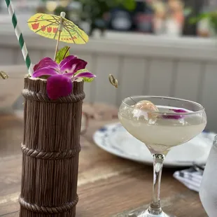 Lychee tini and Tiki blessing Maitai