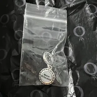 Back side of Pandora New Orleans exclusive charm