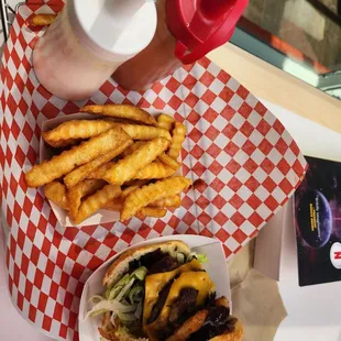 BBQ Burger and fries