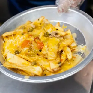 a bowl of food