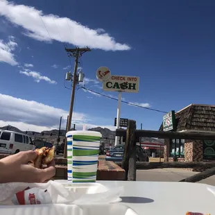 outside
