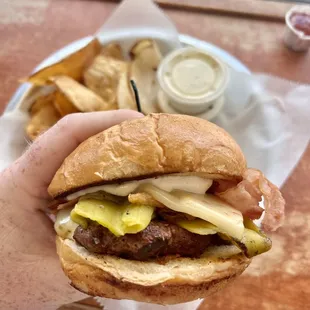 Double Bar Diamond Burger - Pretty tasty but not amazing. Burger was really dry but Chile was good &amp; the jalapeno ranch is delicious.
