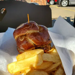 Pretzel Bun Burger