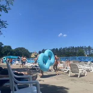 Seating by lazy river