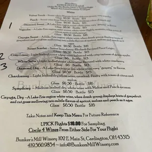 Tasting Menu