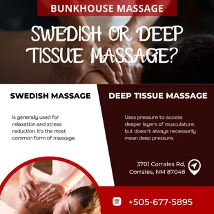 Bunkhouse Massage 3701 Corrales Rd, Corrales, NM 87048 Call us at 505-677-5895