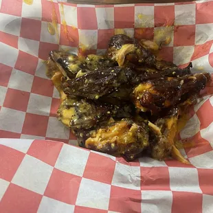 Smoked chicken wings with garlic Parmesan