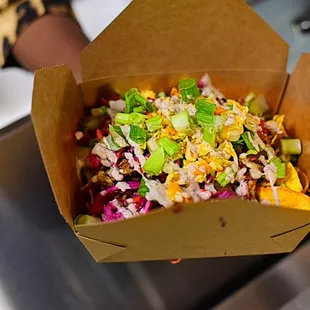 Plantain chip nachos