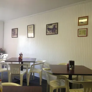 Most of the small interior seating.