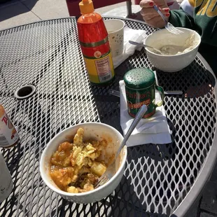 Burrito bowl/ biscuit and gravy