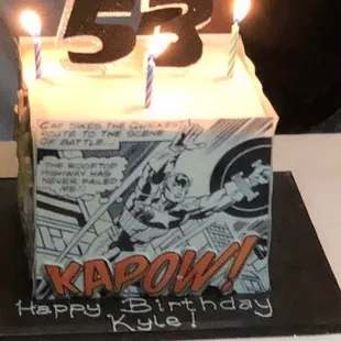 Birthday Marvel cake