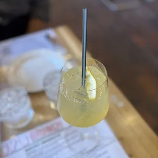 " " Fizz (can't recall name but has Prosecco and lemon and it's light, refreshing and fabulous)