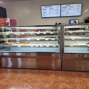 Donut case and menu board