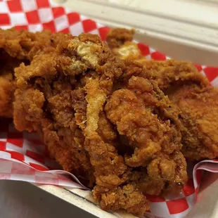 chicken wings and fried chicken, food